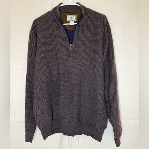 Jos. A. Bank Men's Zip Up Sweater - Dark Brown